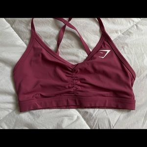 Gymshark Ruched Sports Bra-PINK